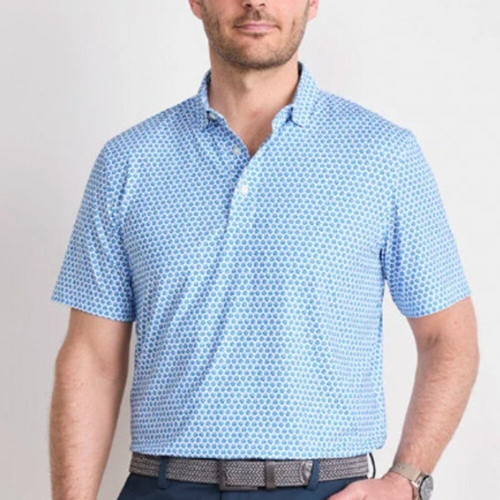 Vineyard Vines Palmero Performance Golf Polo Shirt Micro Crab NWT